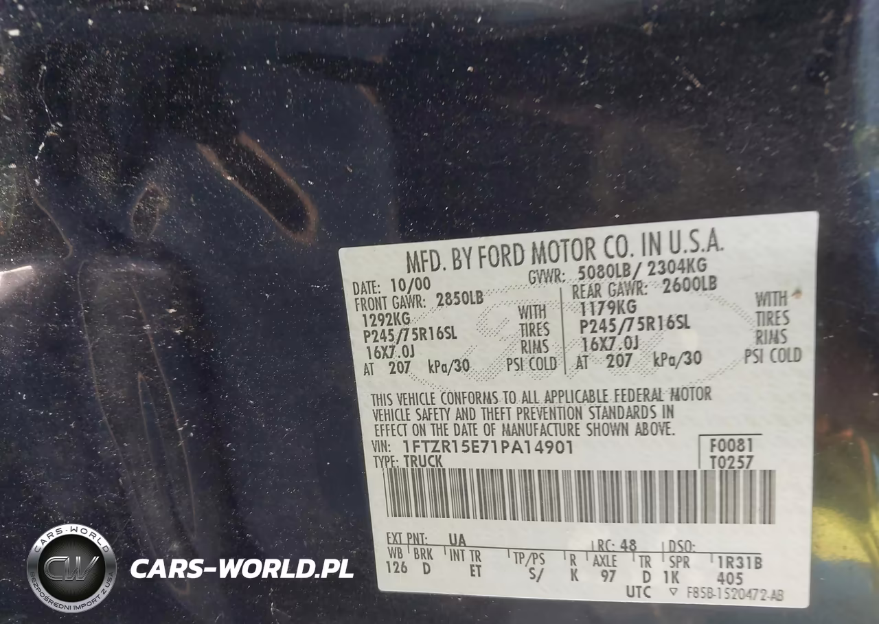 2001 Ford Ranger Edge-Xlt VIN:1FTZR15E71PA14901 - 9