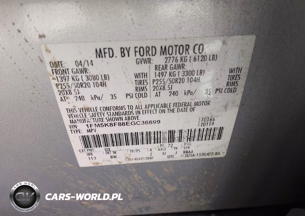 2014 Ford Explorer Limited VIN:1FM5K8F88EGC36899 - 9