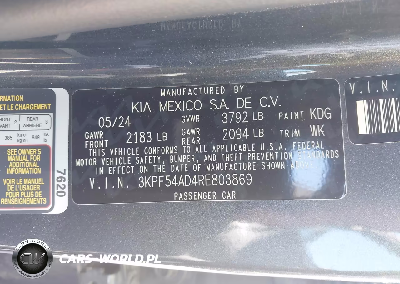 2024 Kia Forte Gt-Line VIN:3KPF54AD4RE803869 - 9