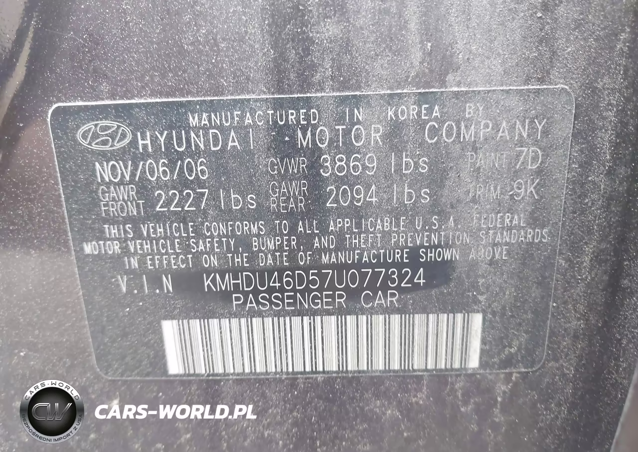 2007 Hyundai Elantra Gls-Limited-Se VIN:KMHDU46D57U077324 - 9