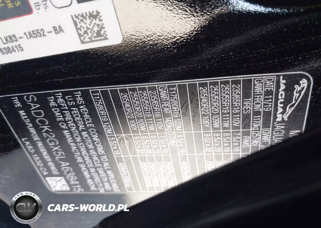 2020 Jaguar F-Pace Prestige P300 Awd Automatic VIN:SADCK2GX5LA638415 - 9