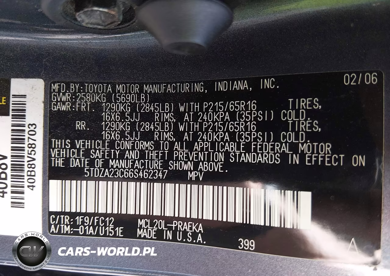 2006 Toyota Sienna Le VIN:5TDZA23C66S462347 - 9