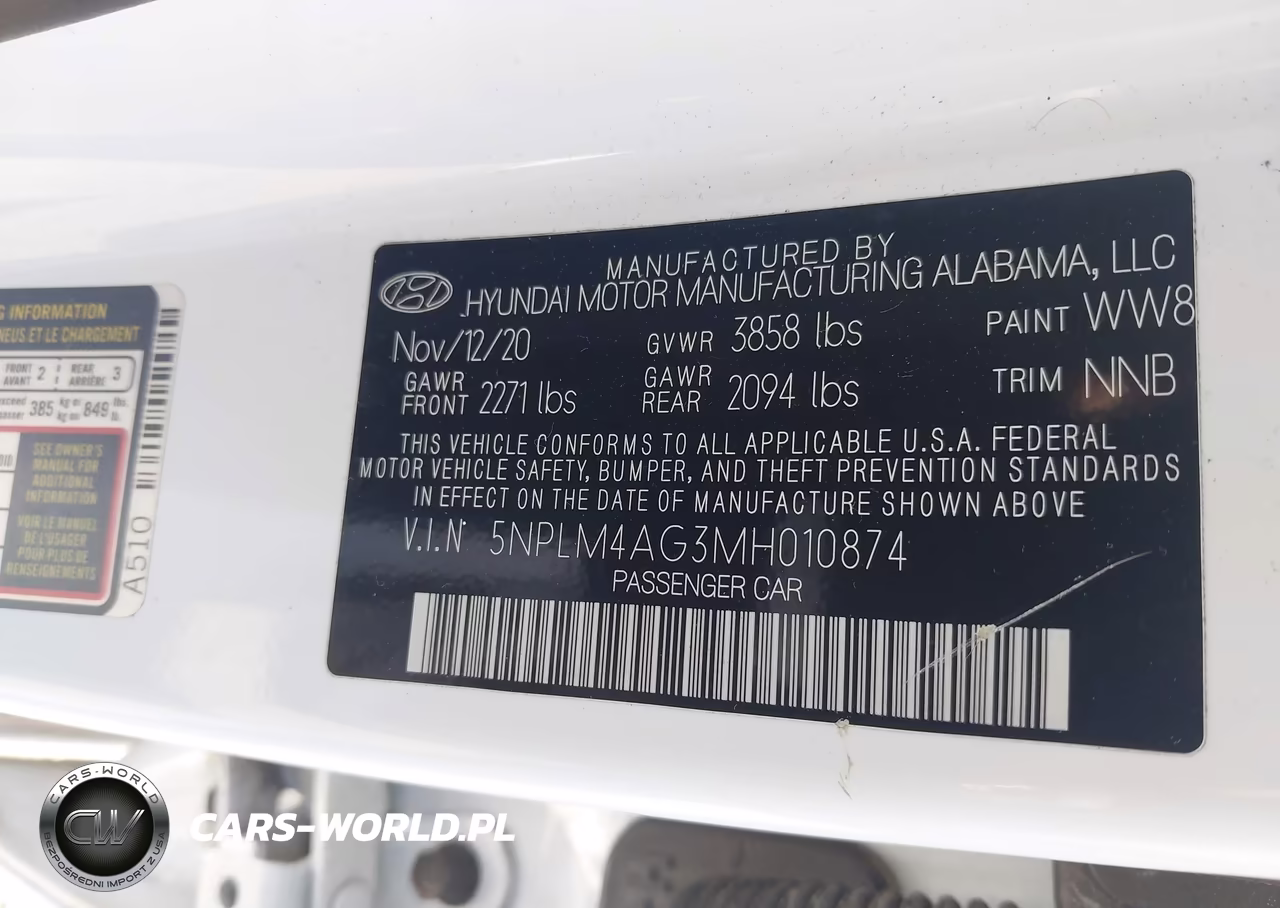 2021 Hyundai Elantra Sel VIN:5NPLM4AG3MH010874 - 9