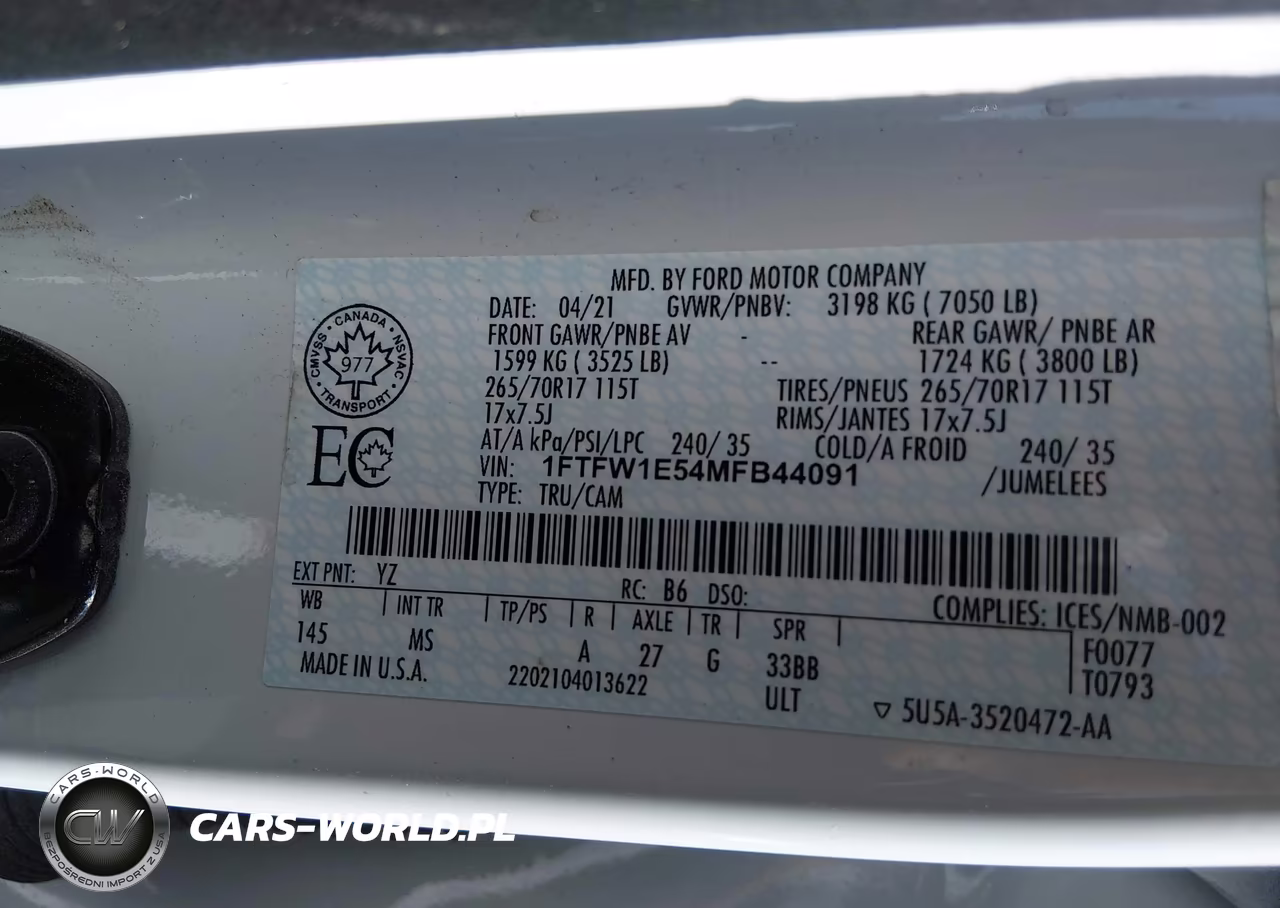 2021 Ford F-150 Xlt VIN:1FTFW1E54MFB44091 - 9