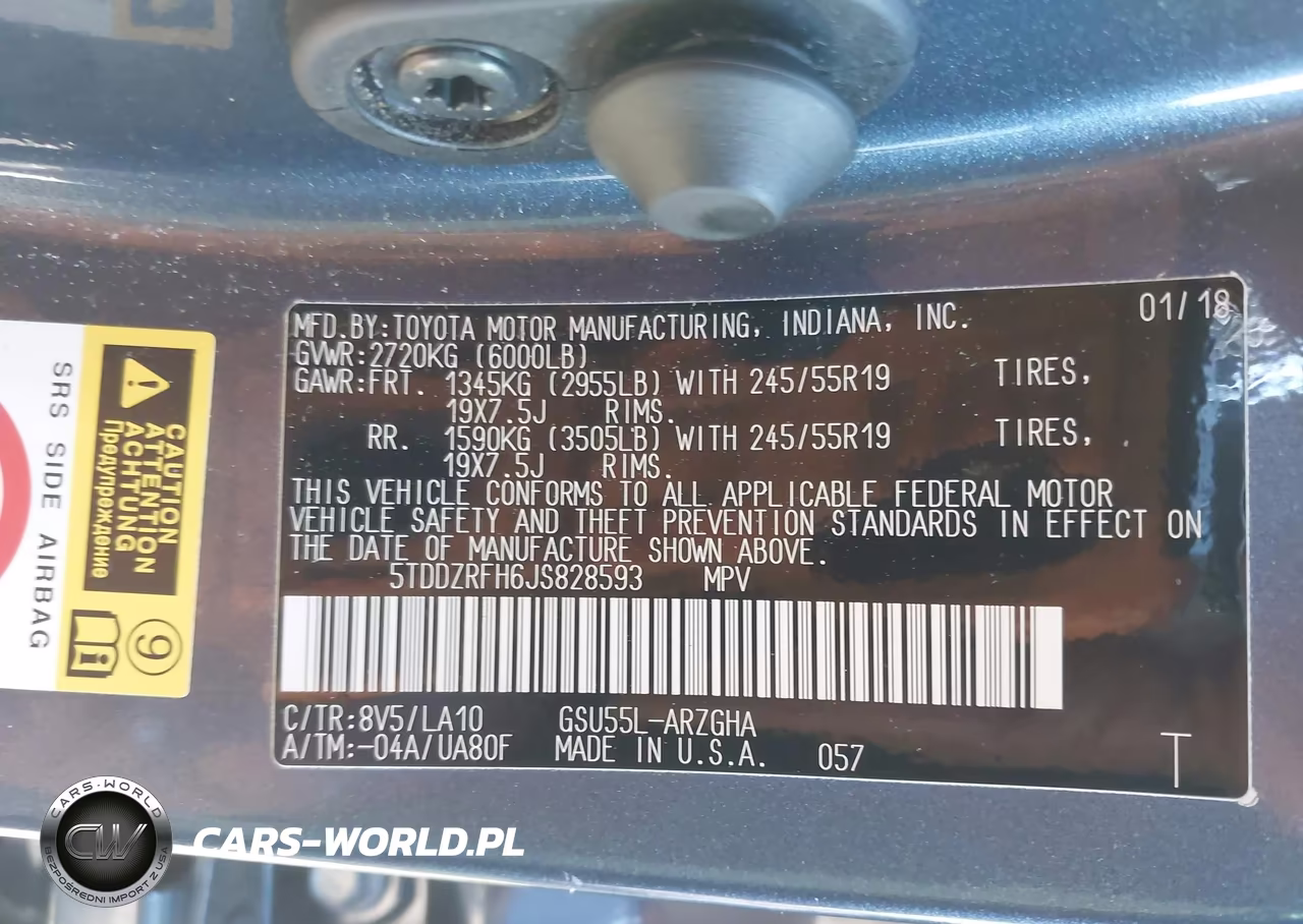 2018 Toyota Highlander Limited Platinum VIN:5TDDZRFH6JS828593 - 9