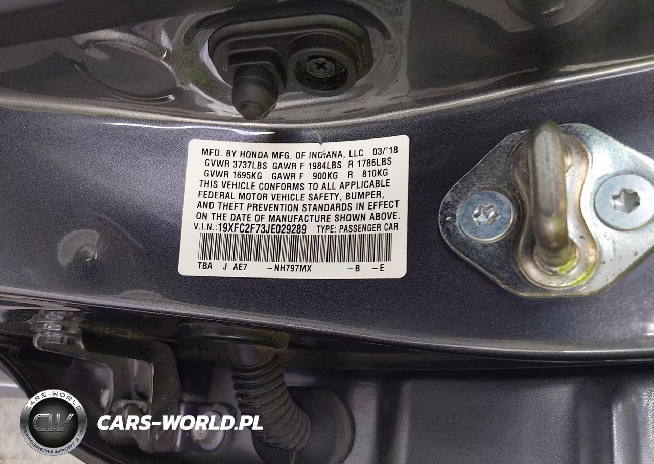 2018 Honda Civic Ex VIN:19XFC2F73JE029289 - 9