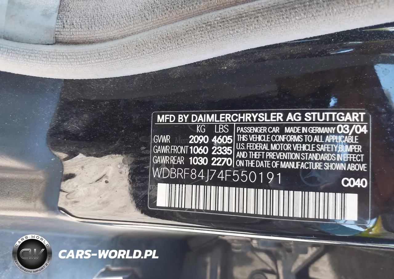 2004 Mercedes-Benz C 320 4Matic VIN:WDBRF84J74F550191 - 9