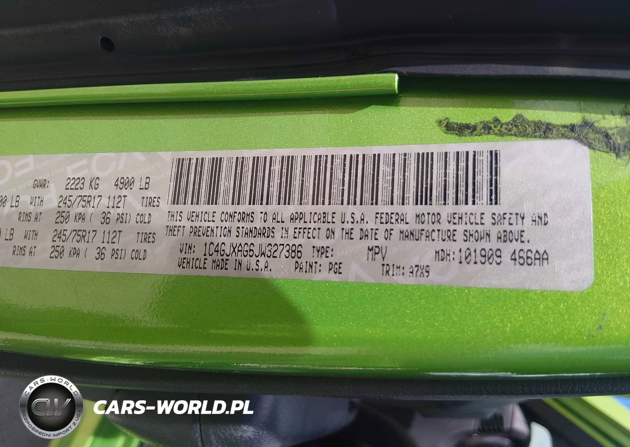2018 Jeep Wrangler Sport S 4X4 VIN:1C4GJXAG6JW327386 - 9