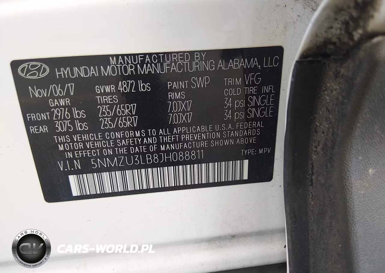 2018 Hyundai Santa Fe Sport 2.4L VIN:5NMZU3LB8JH088811 - 9