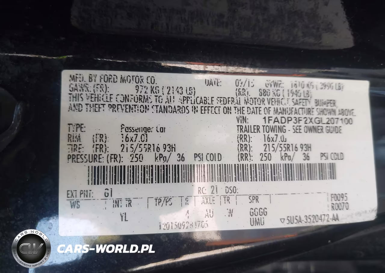 2016 Ford Focus Se VIN:1FADP3F2XGL207100 - 9