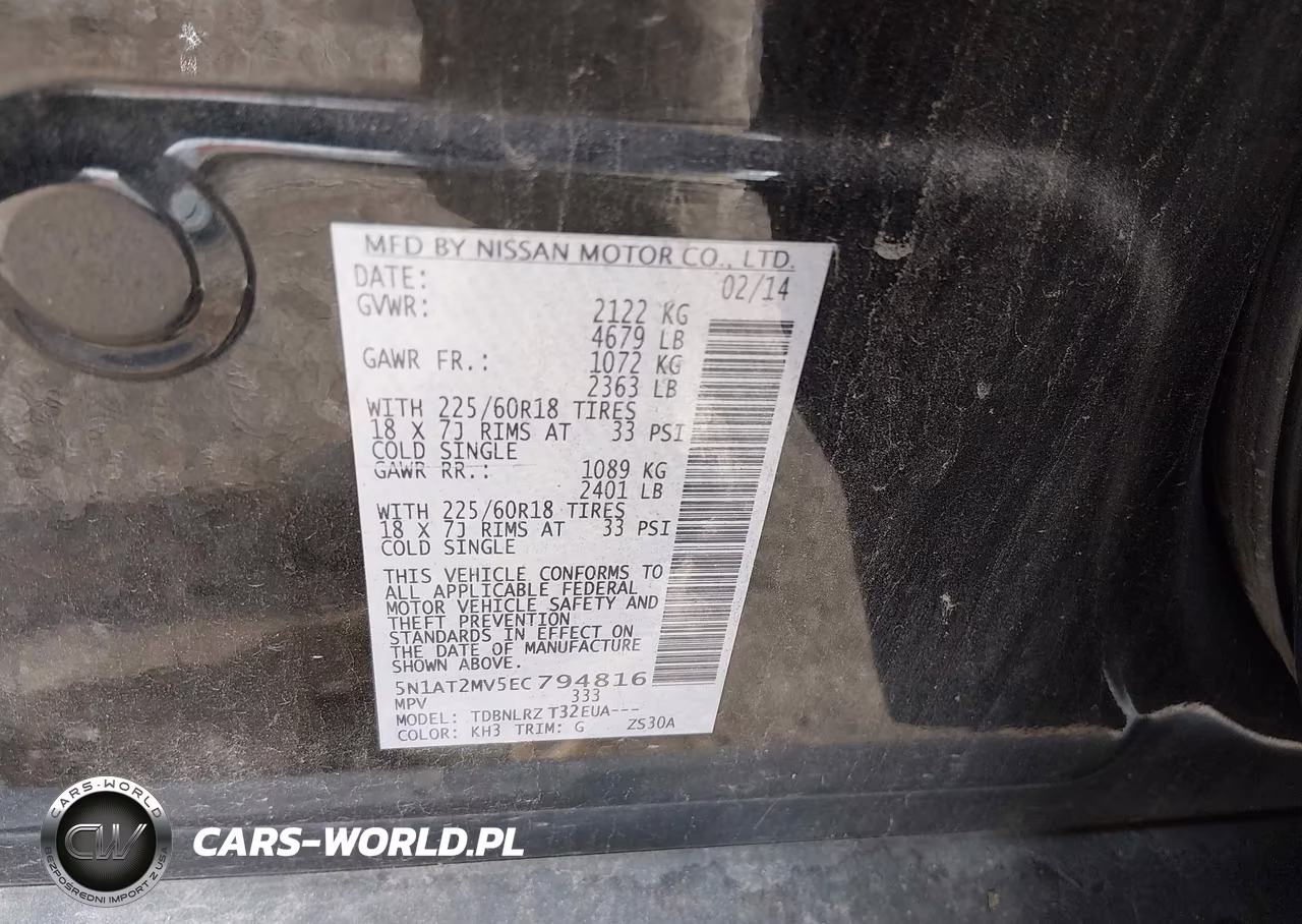 2014 Nissan Rogue Sl VIN:5N1AT2MV5EC794816 - 9