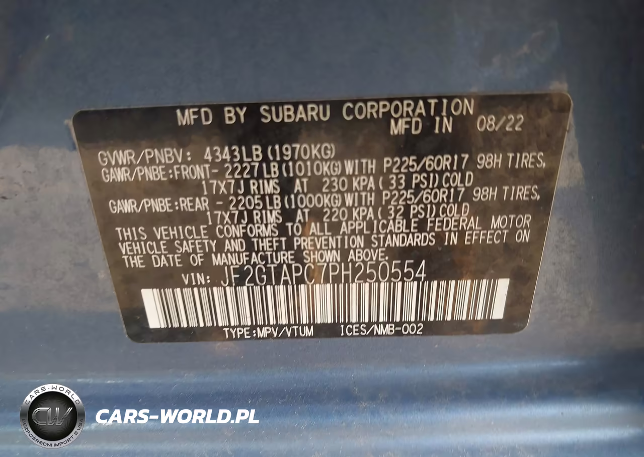 2023 Subaru Crosstrek Premium VIN:JF2GTAPC7PH250554 - 9