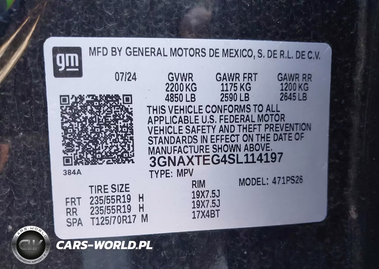 2025 Chevrolet Equinox Awd Rs VIN:3GNAXTEG4SL114197 - 9
