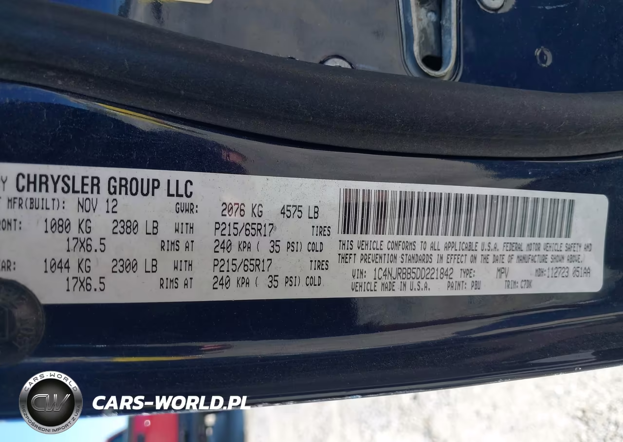 2013 Jeep Patriot Sport VIN:1C4NJRBB5DD221842 - 9