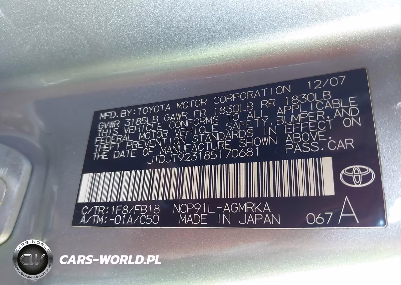 2008 Toyota Yaris VIN:JTDJT923185170681 - 9
