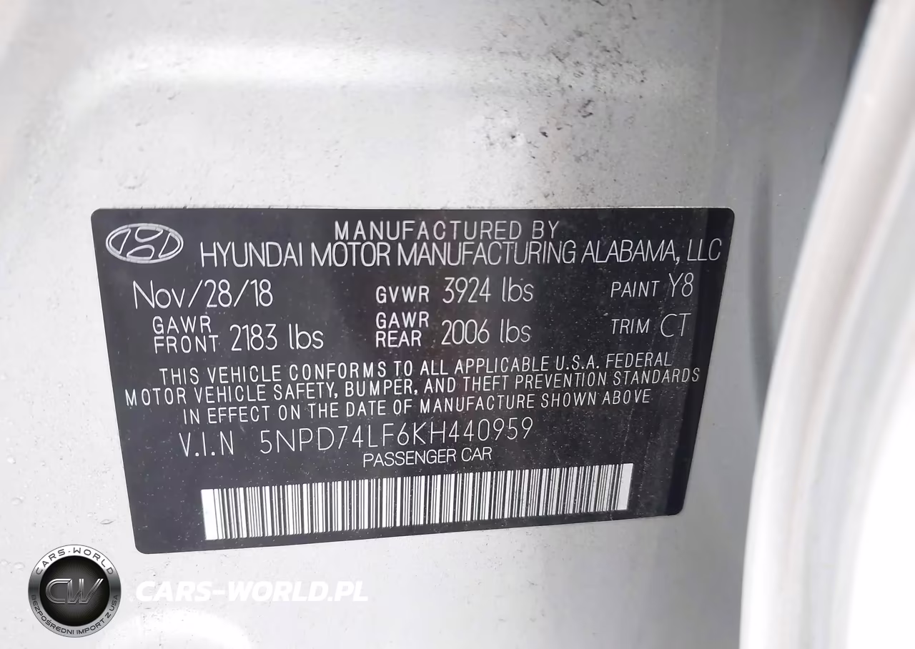 2019 Hyundai Elantra Se VIN:5NPD74LF6KH440959 - 9