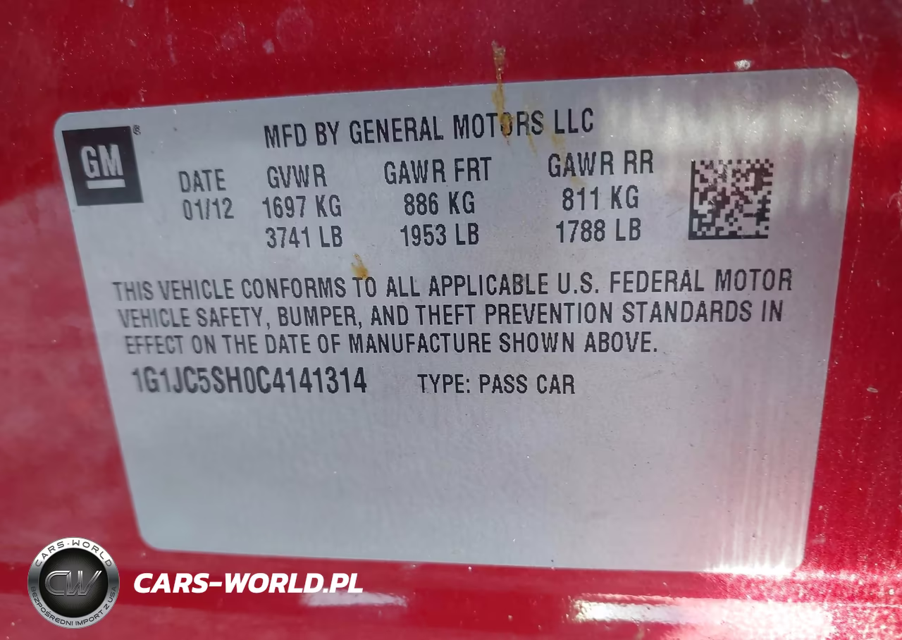 2012 Chevrolet Sonic 2Lt VIN:1G1JC5SH0C4141314 - 9