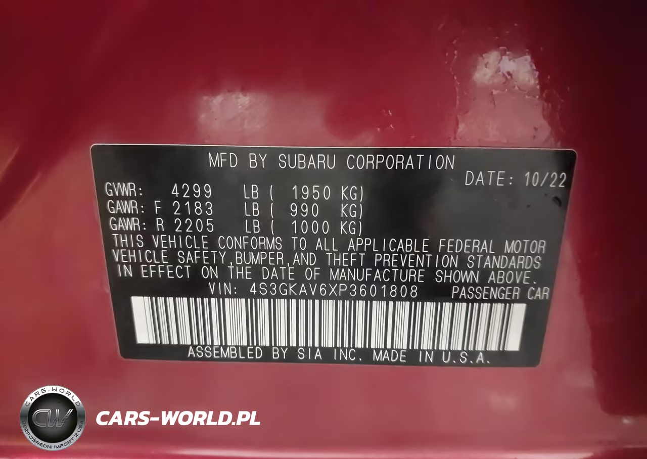 2023 Subaru Impreza Premium VIN:4S3GKAV6XP3601808 - 9