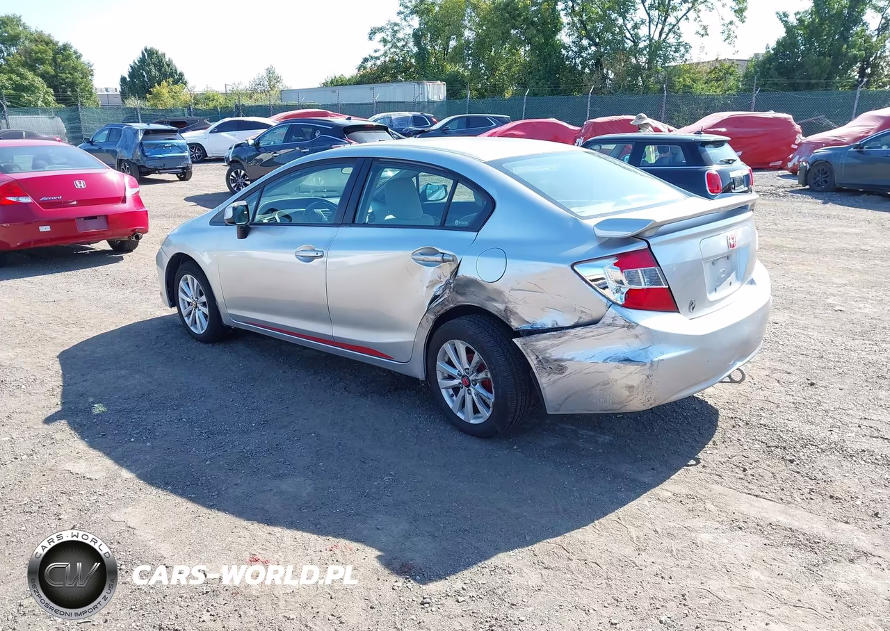 2012 Honda Civic Lx VIN:2HGFB2F52CH314933 - 3