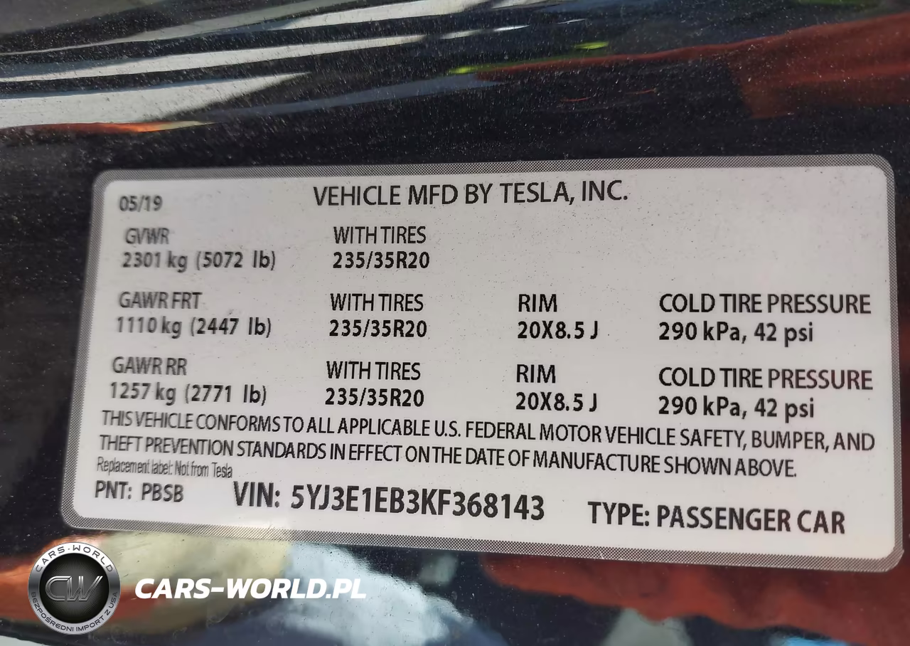 2019 Tesla Model 3 Long Range-Performance VIN:5YJ3E1EB3KF368143 - 9