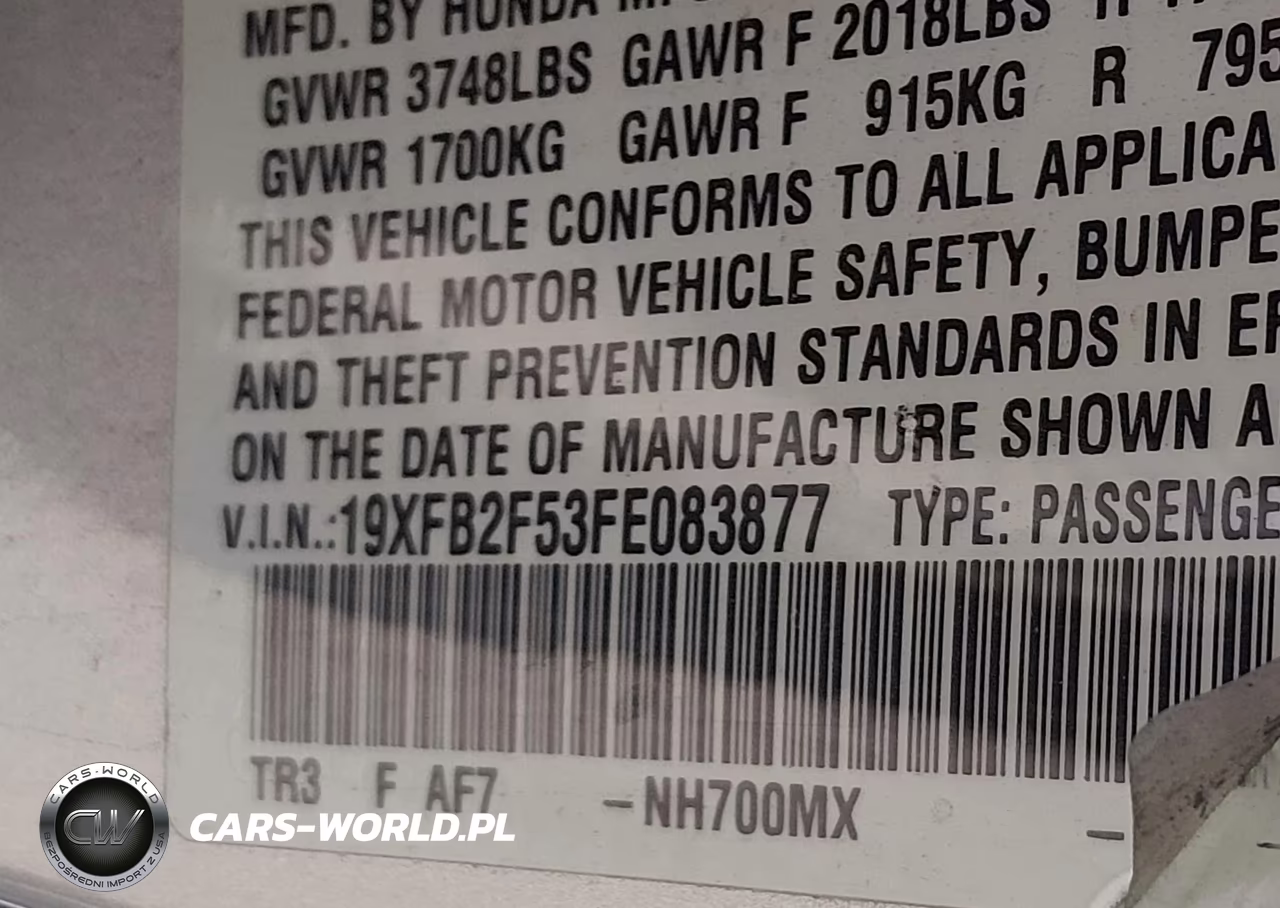 2015 Honda Civic Lx VIN:19XFB2F53FE083877 - 9
