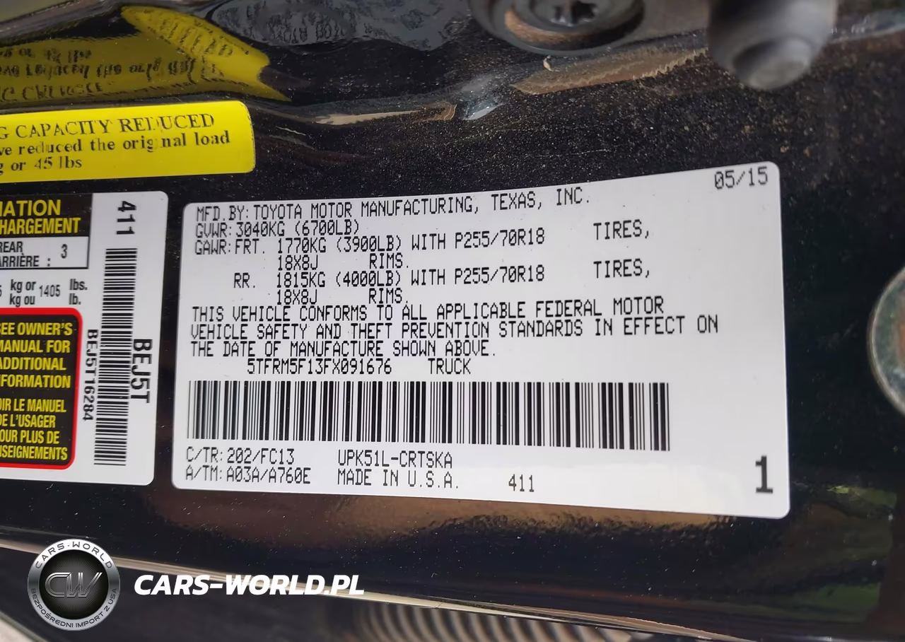 2015 Toyota Tundra Sr5 4.6L V8 VIN:5TFRM5F13FX091676 - 9