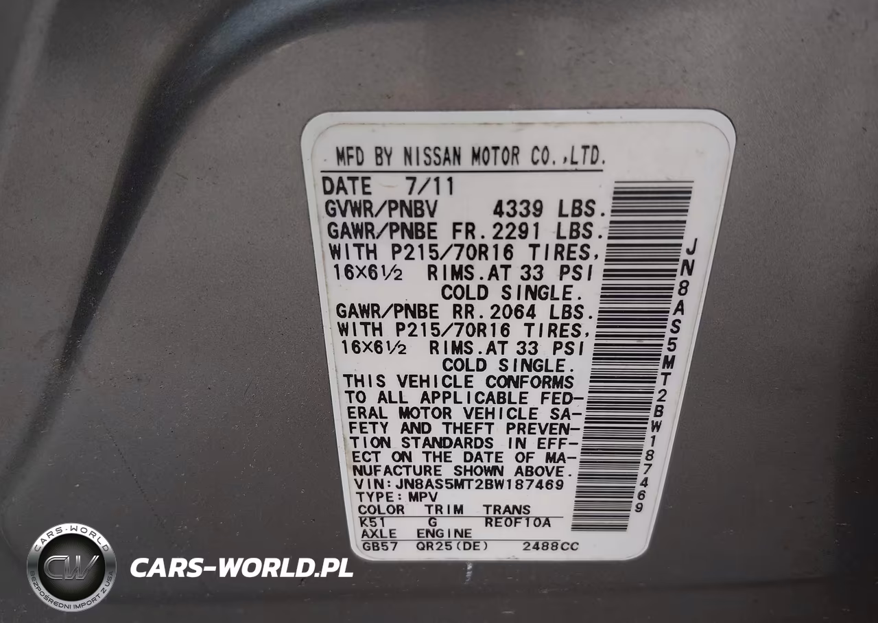 2011 Nissan Rogue S VIN:JN8AS5MT2BW187469 - 9