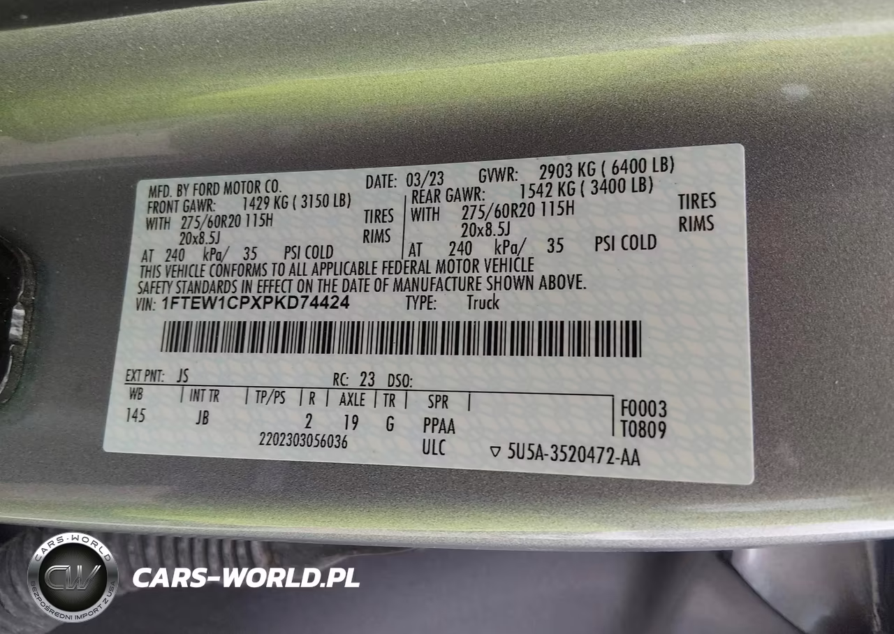 2023 Ford F-150 Xl VIN:1FTEW1CPXPKD74424 - 9