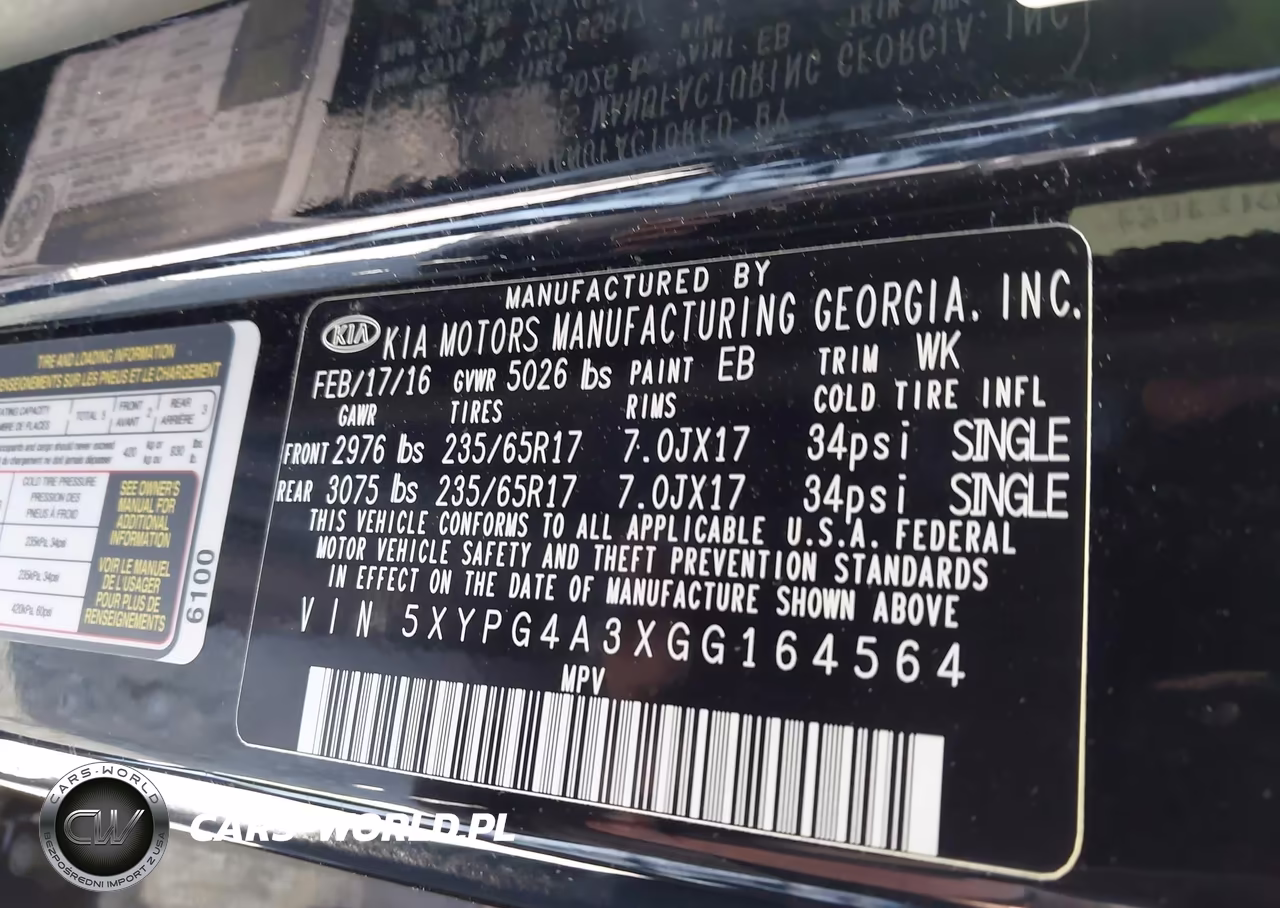 2016 Kia Sorento 2.4L Lx VIN:5XYPG4A3XGG164564 - 9