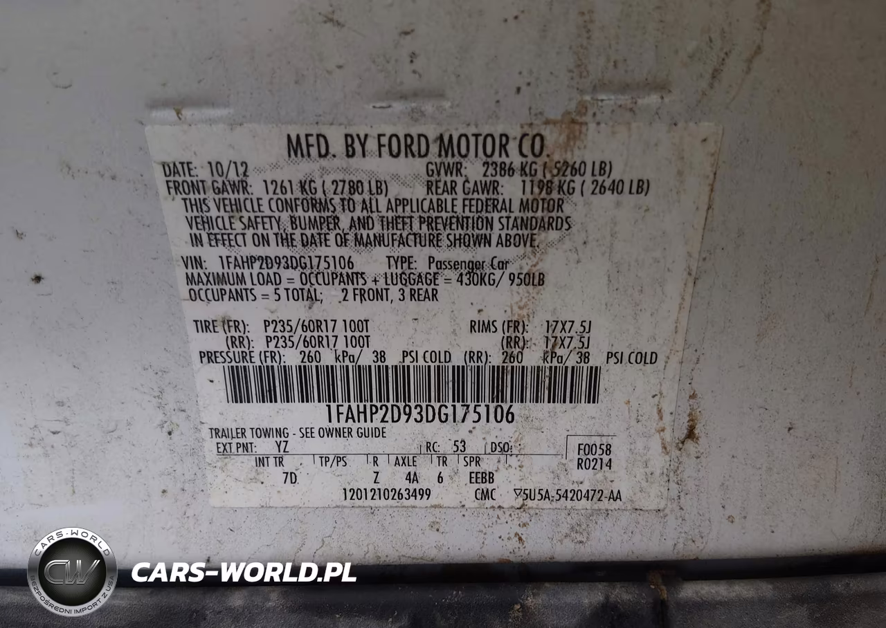 2013 Ford Taurus Se VIN:1FAHP2D93DG175106 - 9