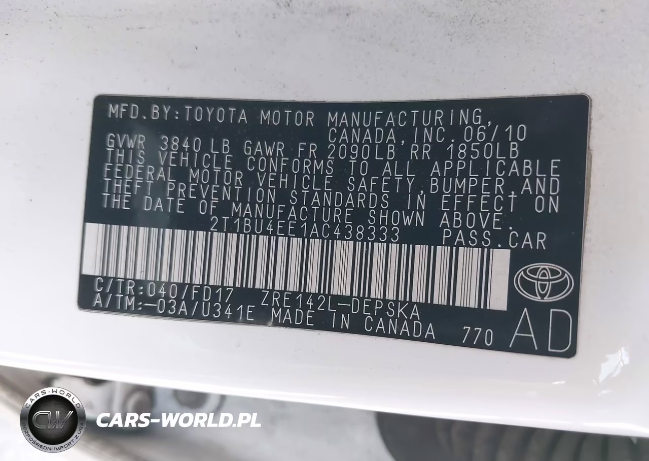 2010 Toyota Corolla S VIN:2T1BU4EE1AC438333 - 9