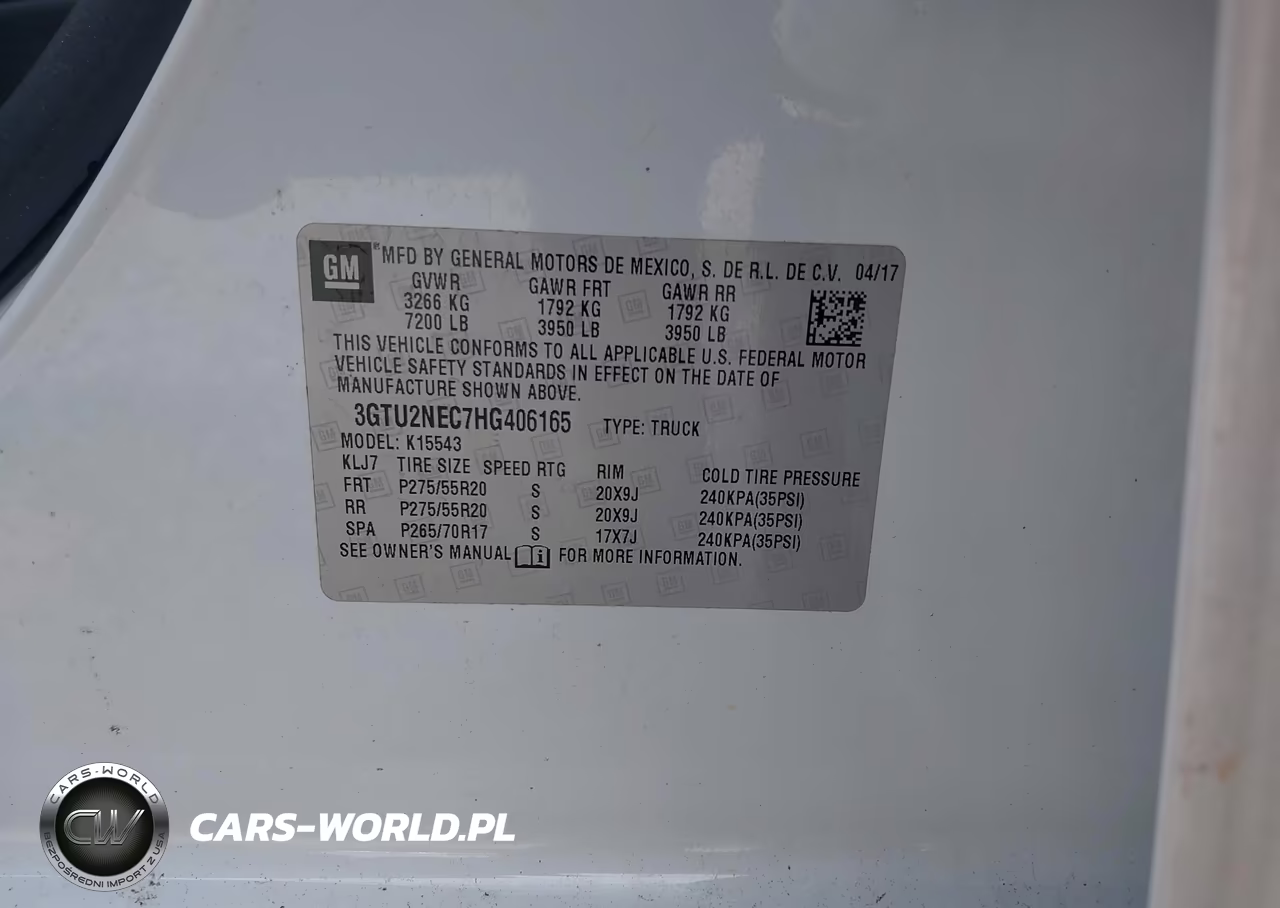 2017 GMC Sierra 1500 Slt VIN:3GTU2NEC7HG406165 - 9