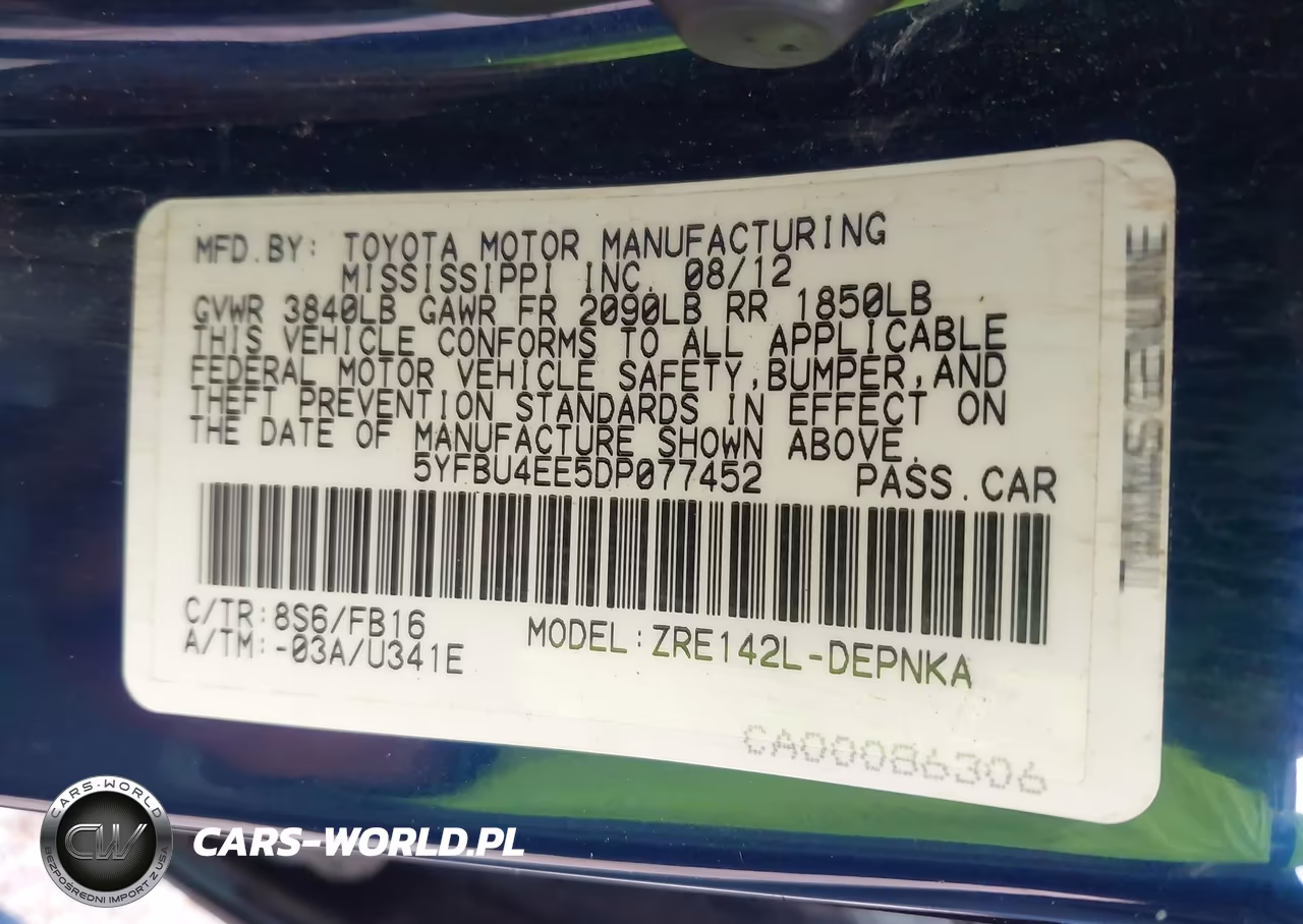 2013 Toyota Corolla Le VIN:5YFBU4EE5DP077452 - 9