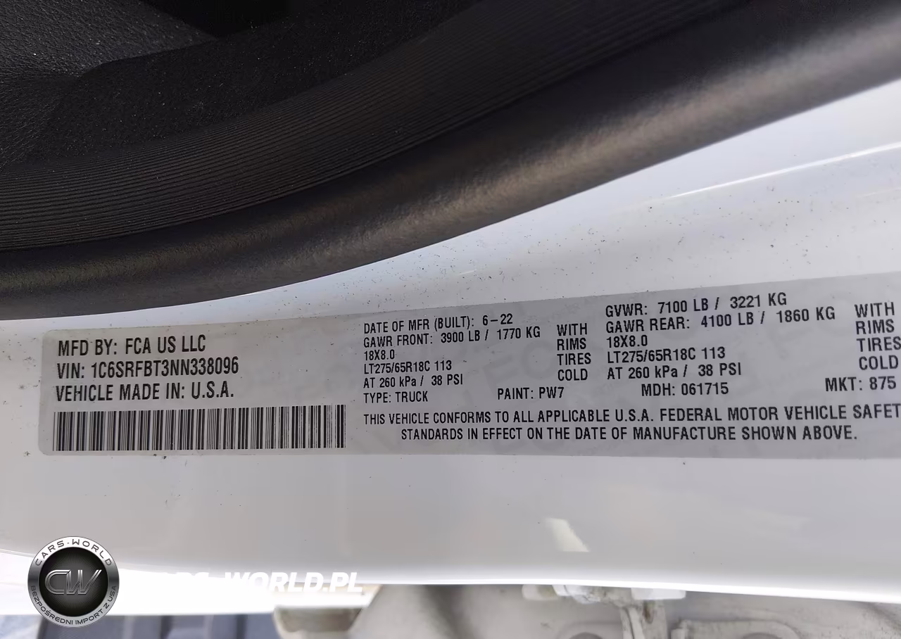 2022 Ram 1500 Big Horn 4X4 6'4 Box VIN:1C6SRFBT3NN338096 - 9