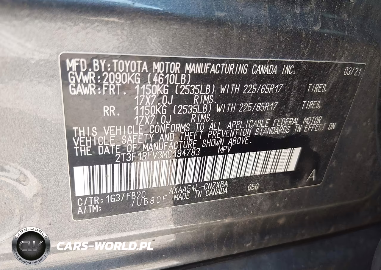 2021 Toyota Rav4 Le VIN:2T3F1RFV3MC194783 - 9