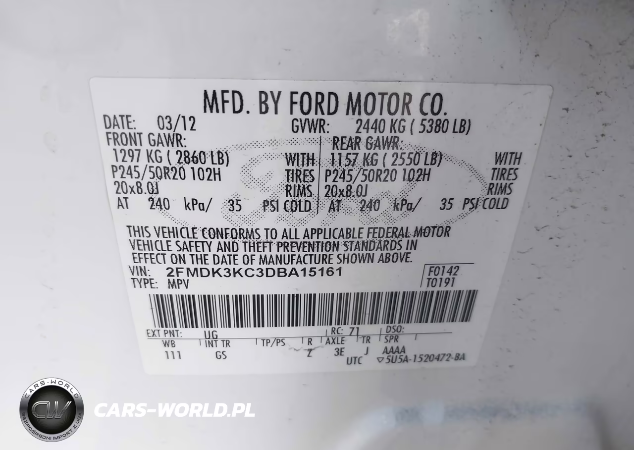 2013 Ford Edge Limited VIN:2FMDK3KC3DBA15161 - 9