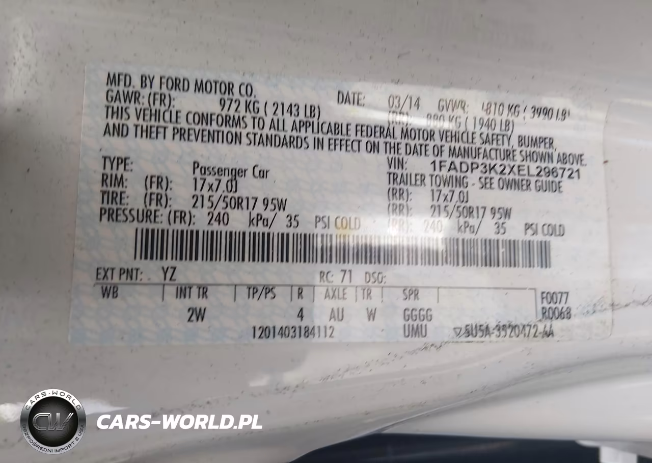 2014 Ford Focus Se VIN:1FADP3K2XEL296721 - 9
