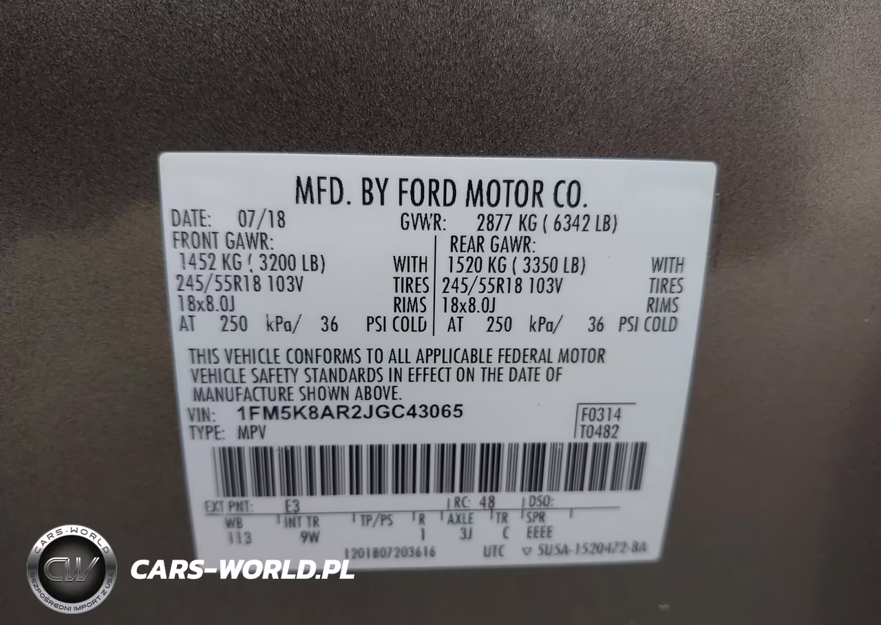 2018 Ford Explorer Police Interceptor VIN:1FM5K8AR2JGC43065 - 9