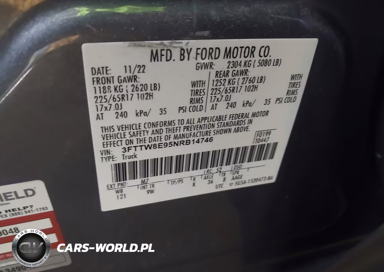 2022 Ford Maverick Xl VIN:3FTTW8E95NRB14746 - 9