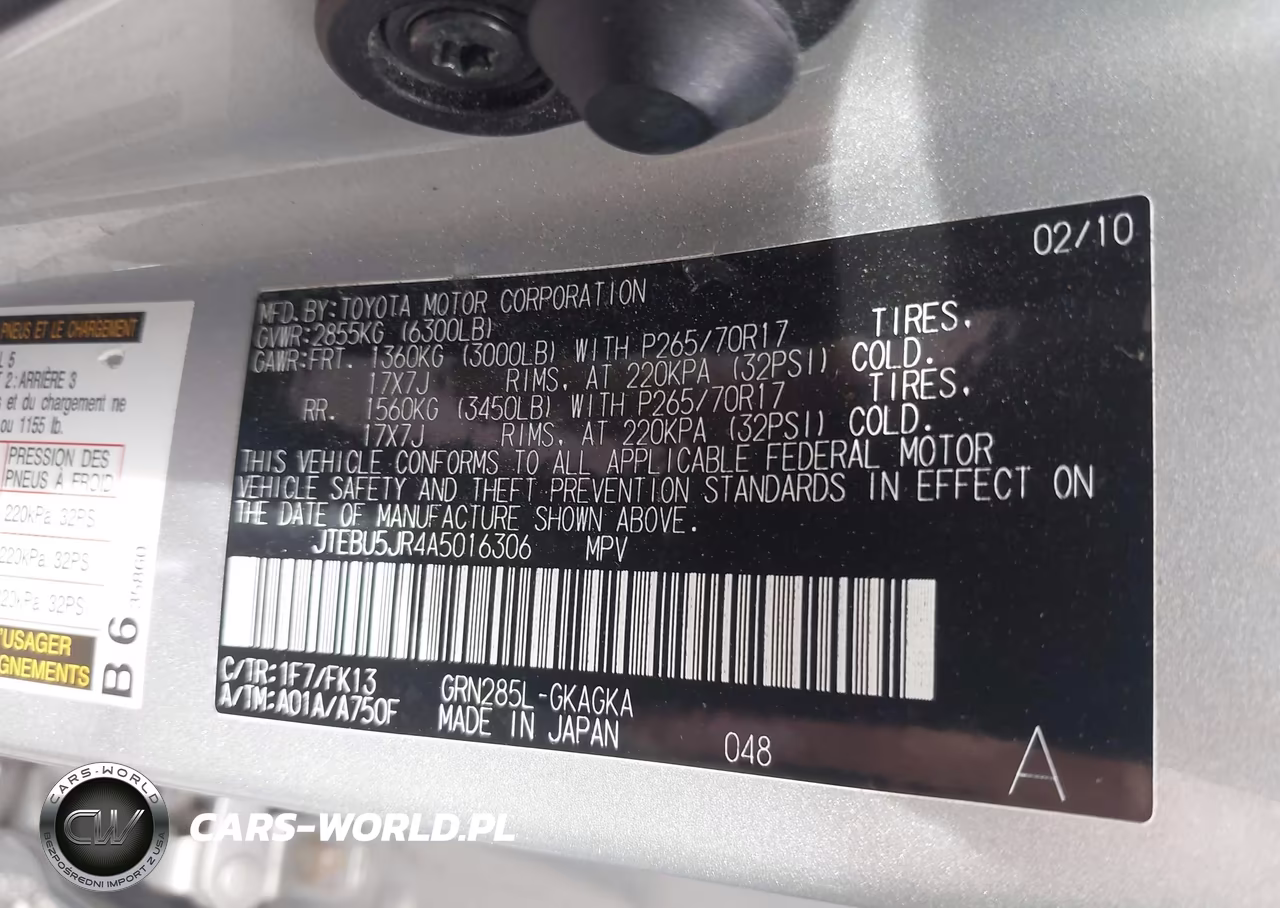 2010 Toyota 4Runner Sr5-Limited-Trail VIN:JTEBU5JR4A5016306 - 9