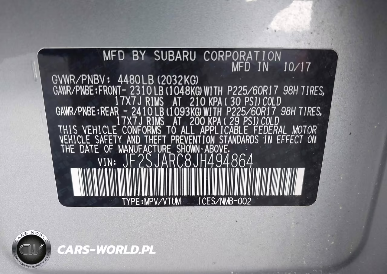 2018 Subaru Forester 2.5I Limited VIN:JF2SJARC8JH494864 - 9
