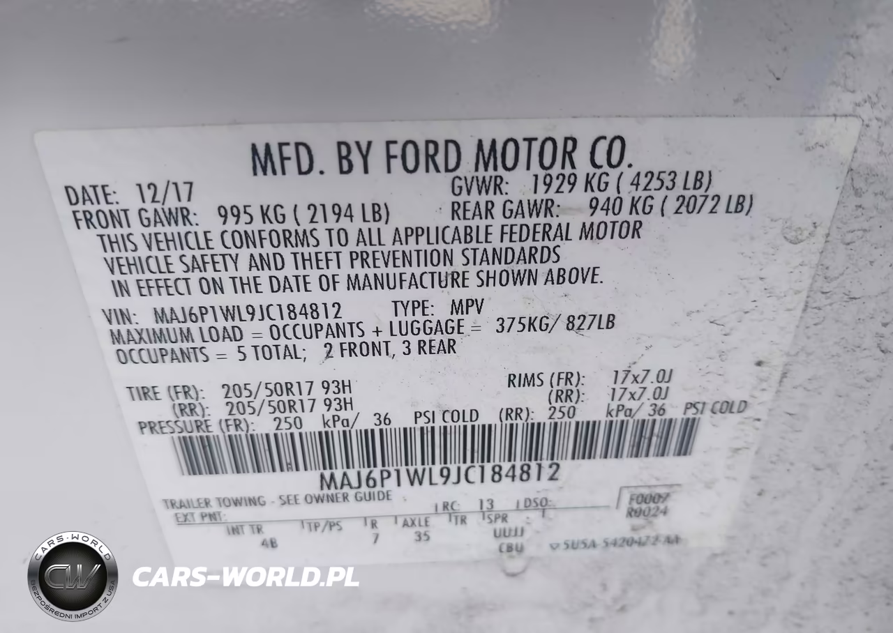 2018 Ford Ecosport Titanium VIN:MAJ6P1WL9JC184812 - 9
