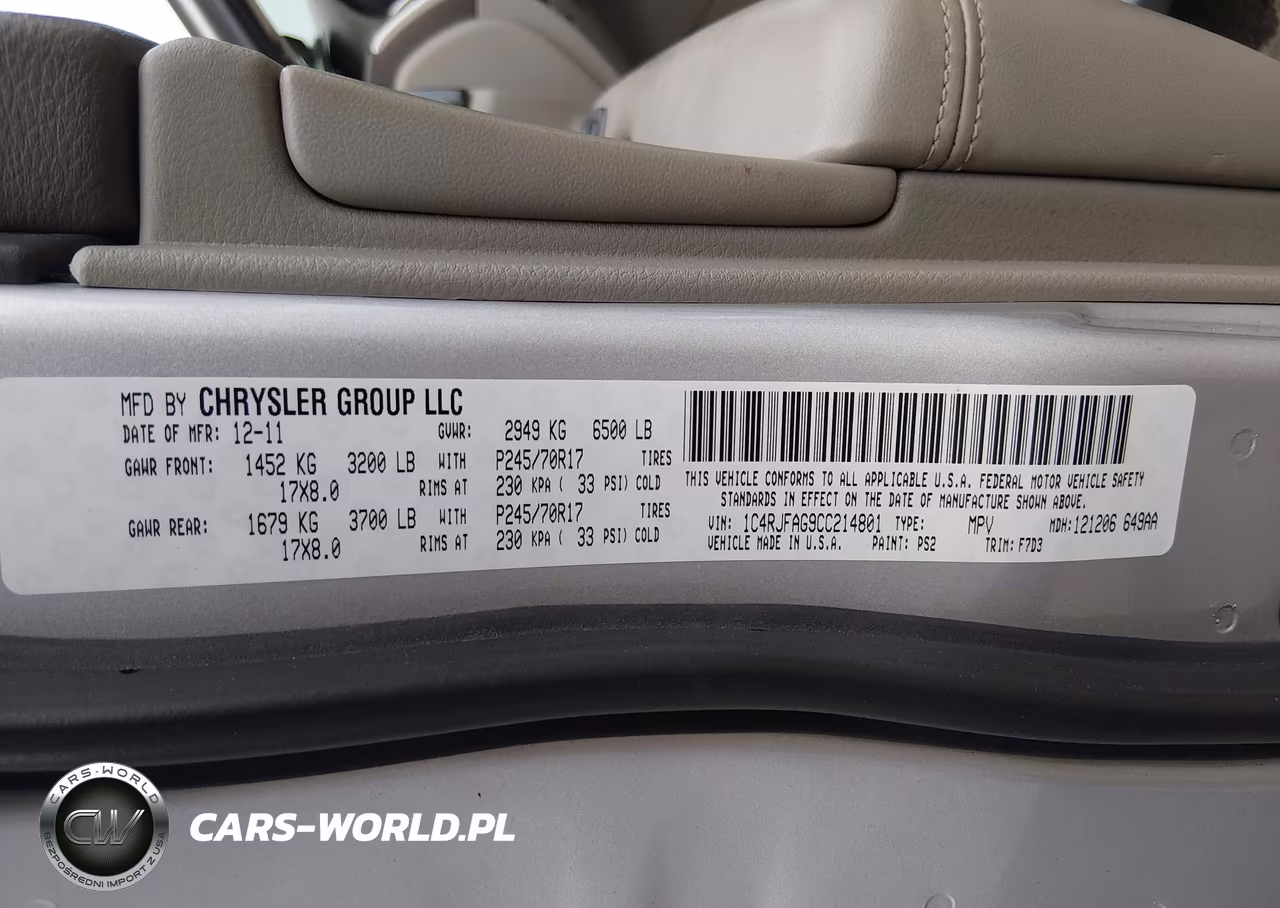 2012 Jeep Grand Cherokee Laredo VIN:1C4RJFAG9CC214801 - 9