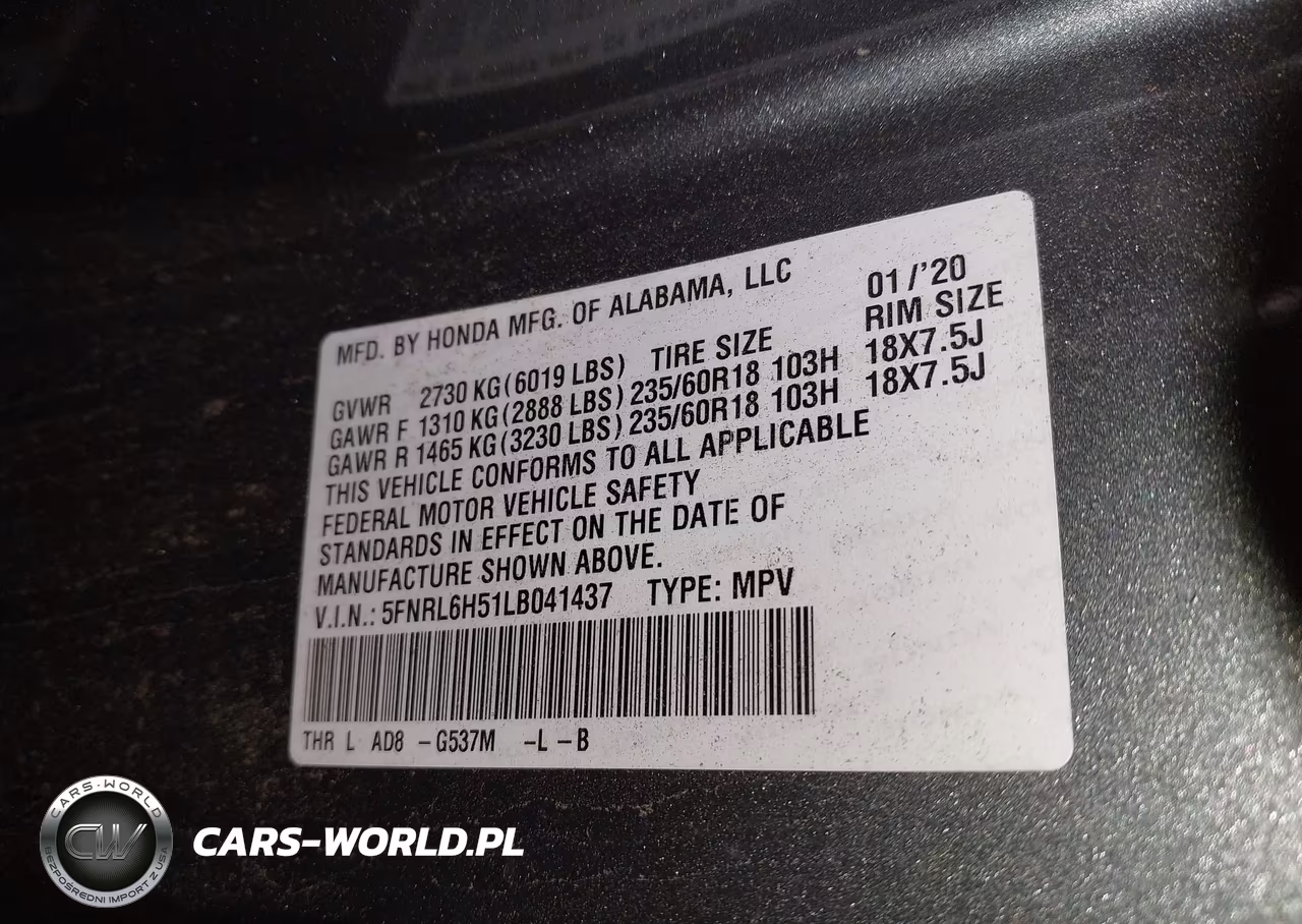2020 Honda Odyssey Ex VIN:5FNRL6H51LB041437 - 9