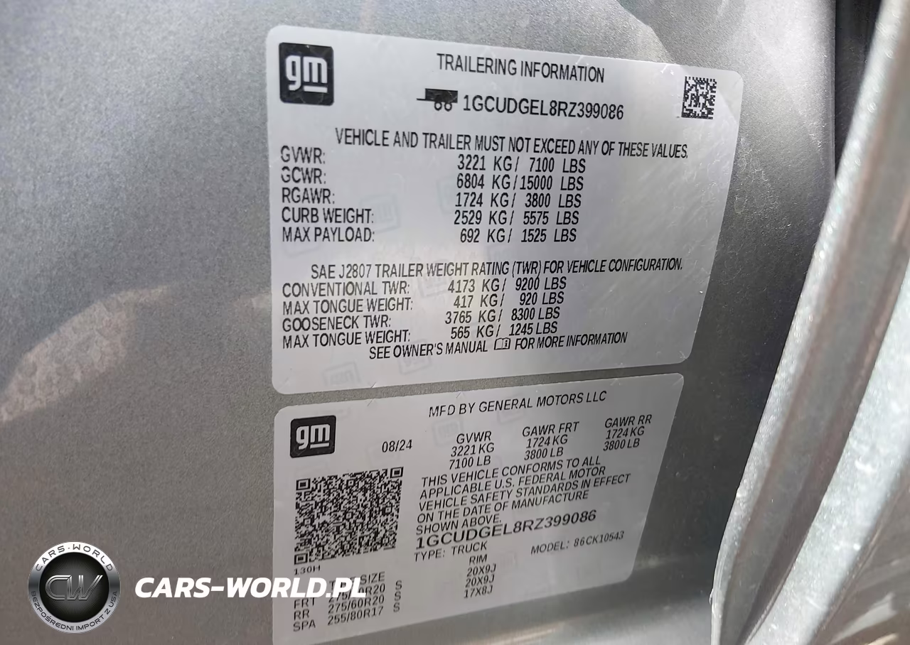 2024 Chevrolet Silverado 1500 4Wd Short Bed Ltz VIN:1GCUDGEL8RZ399086 - 9