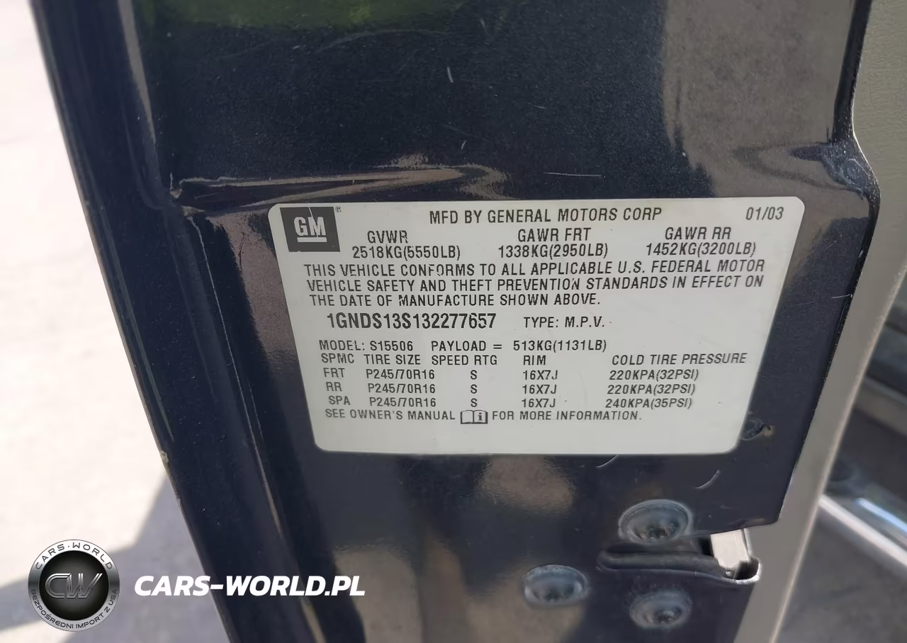 2003 Chevrolet Trailblazer Ls VIN:1GNDS13S132277657 - 9
