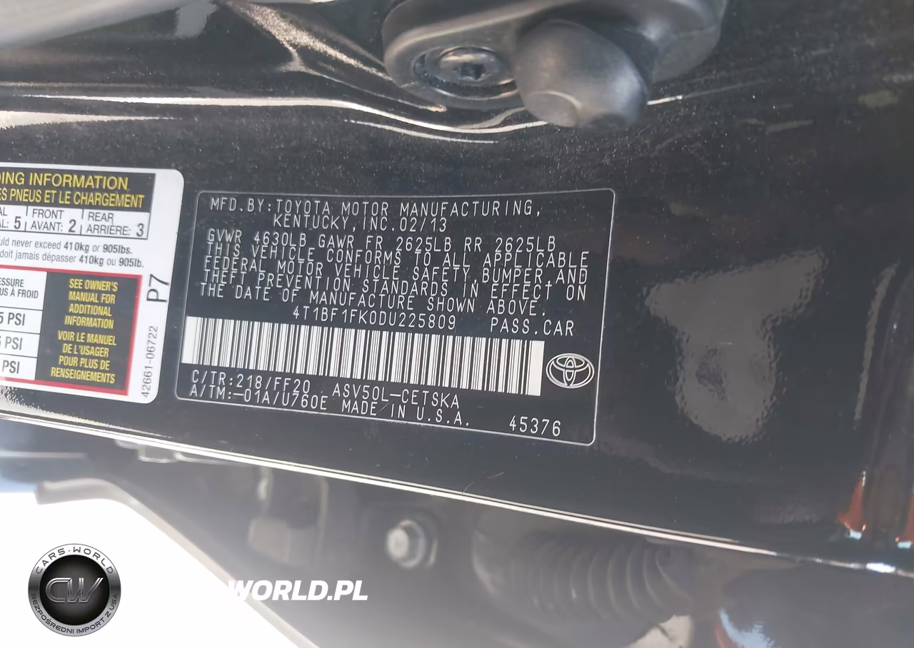 2013 Toyota Camry Se VIN:4T1BF1FK0DU225809 - 9