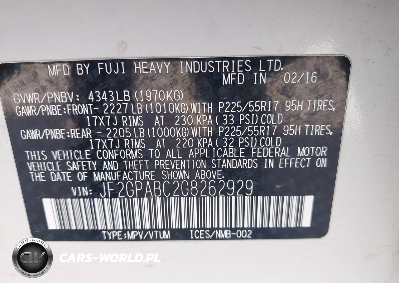 2016 Subaru Crosstrek 2.0I Premium VIN:JF2GPABC2G8262929 - 9