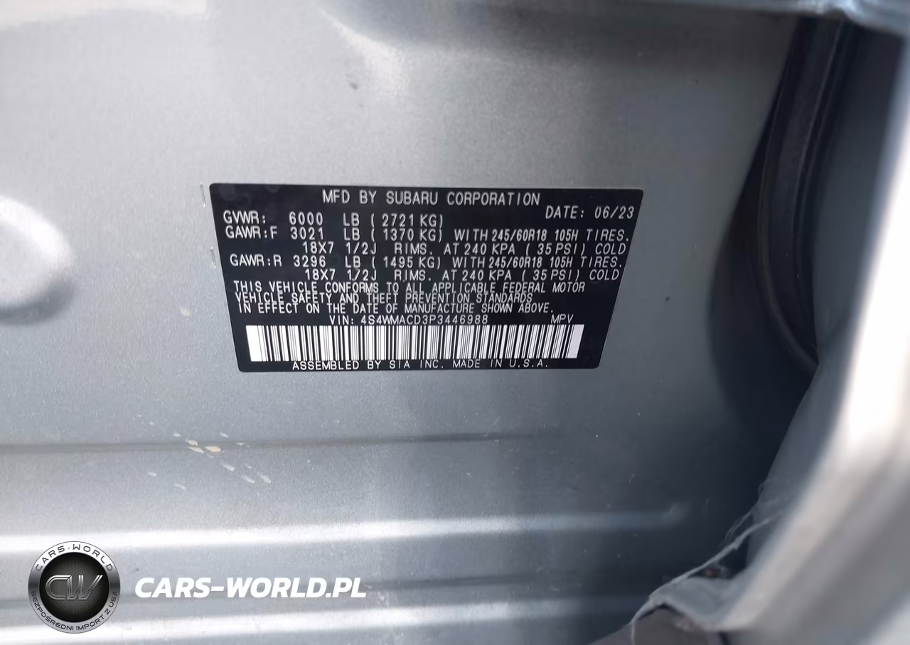 2023 Subaru Ascent Premium 8-Passenger VIN:4S4WMACD3P3446988 - 9
