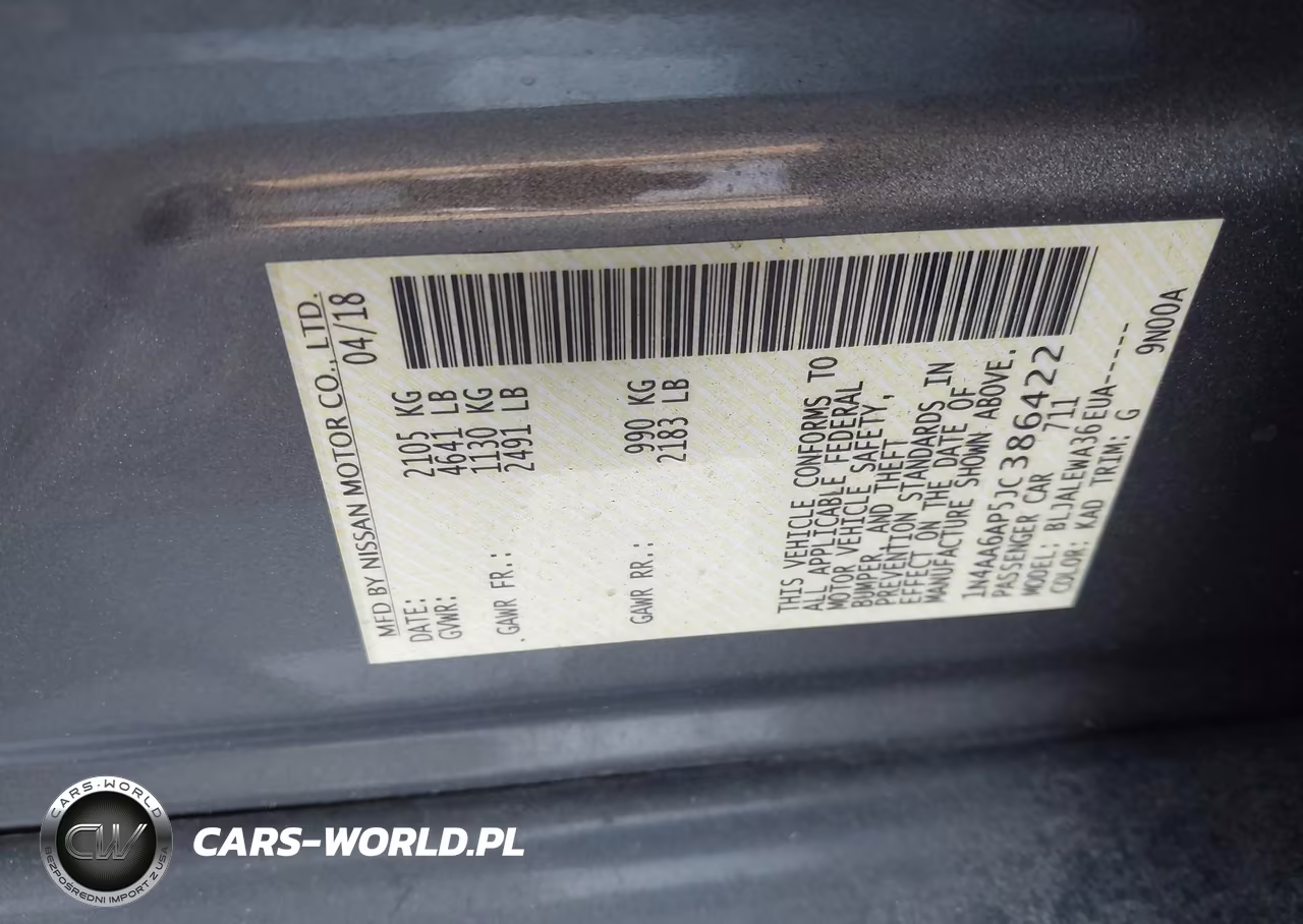 2018 Nissan Maxima 3.5 Sl VIN:1N4AA6AP5JC386422 - 9